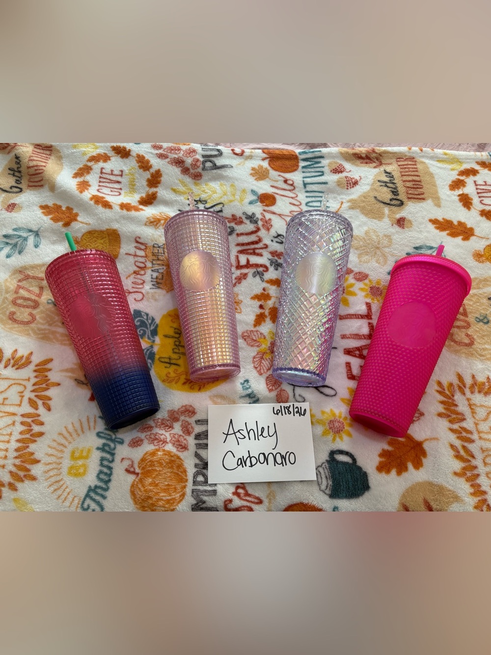 Set of 4 Starbucks Cold Cup Tumblers